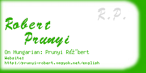 robert prunyi business card